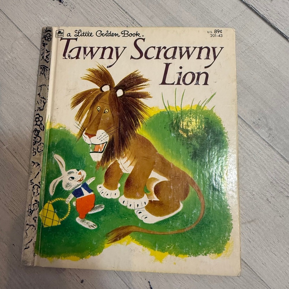Vintage golden book the Tawny Scrawny Lion
